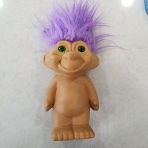 Vintage troll bank purple hair tnt 1991